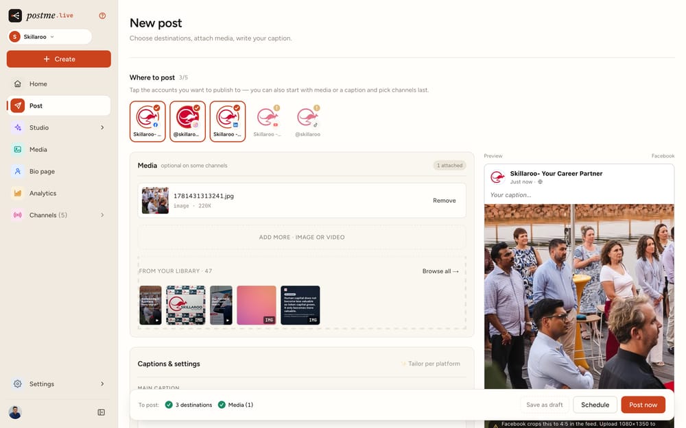 Publish screenshot