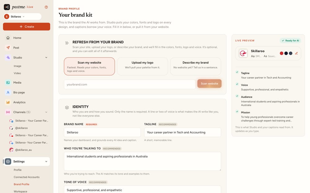 Brand kit screenshot