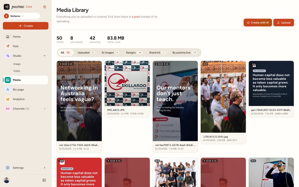 Media library screenshot